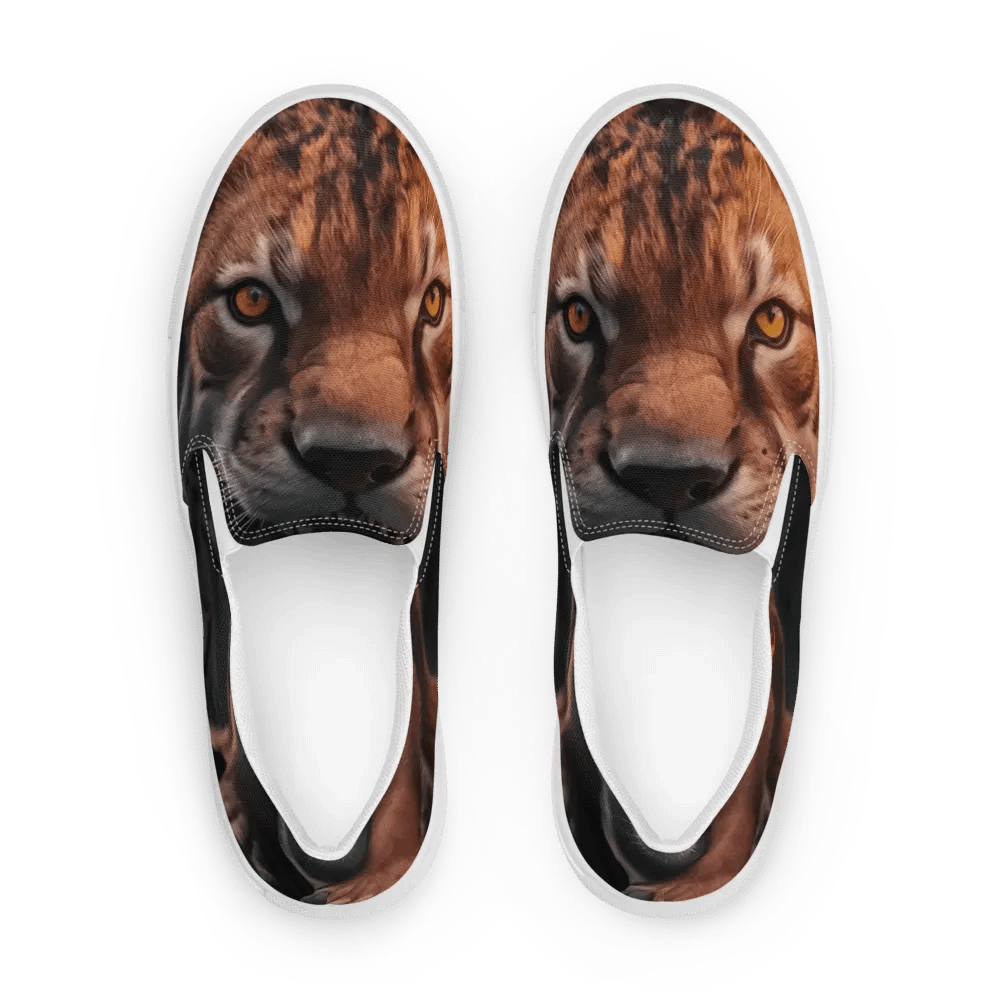 Flaming Wolf Lion Women's Slip-On Shoes product image (1)