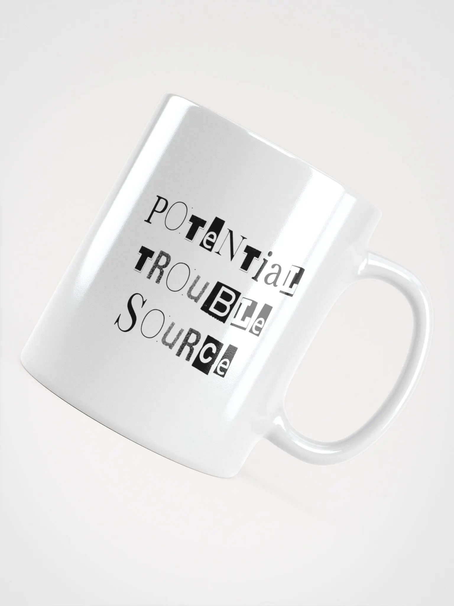 Potential Trouble Source Mug - White, black letters product image (4)