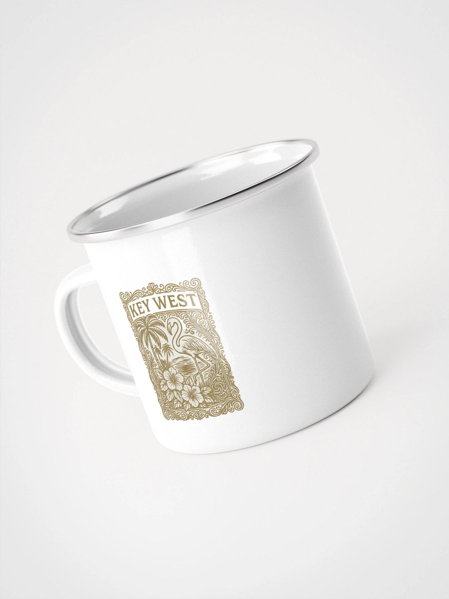 Key West Florida Enamel Mug with Flamingo and Hibiscus product image (5)