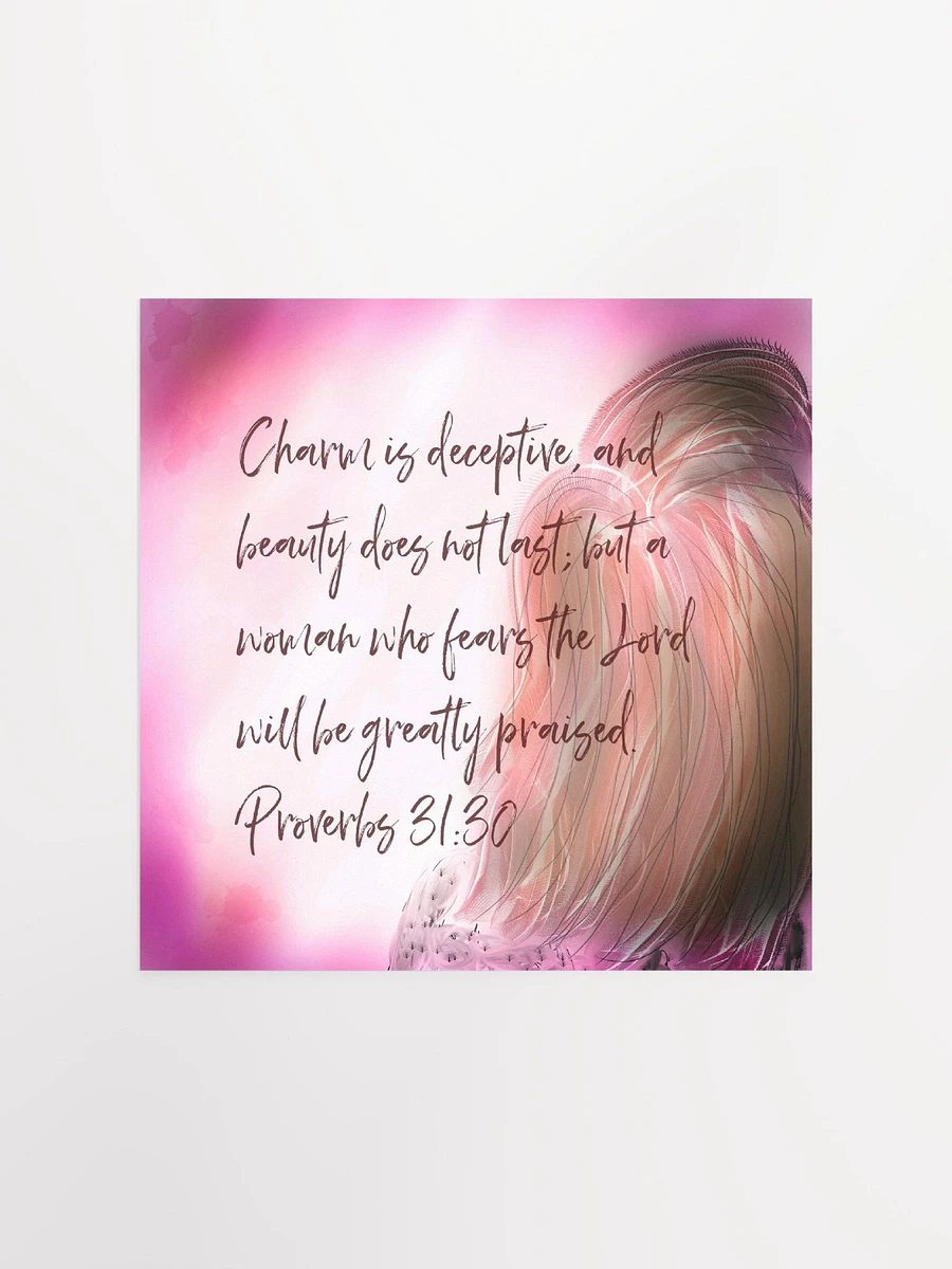 Proverbs 31:30 Bible Quote Art Print product image (2)