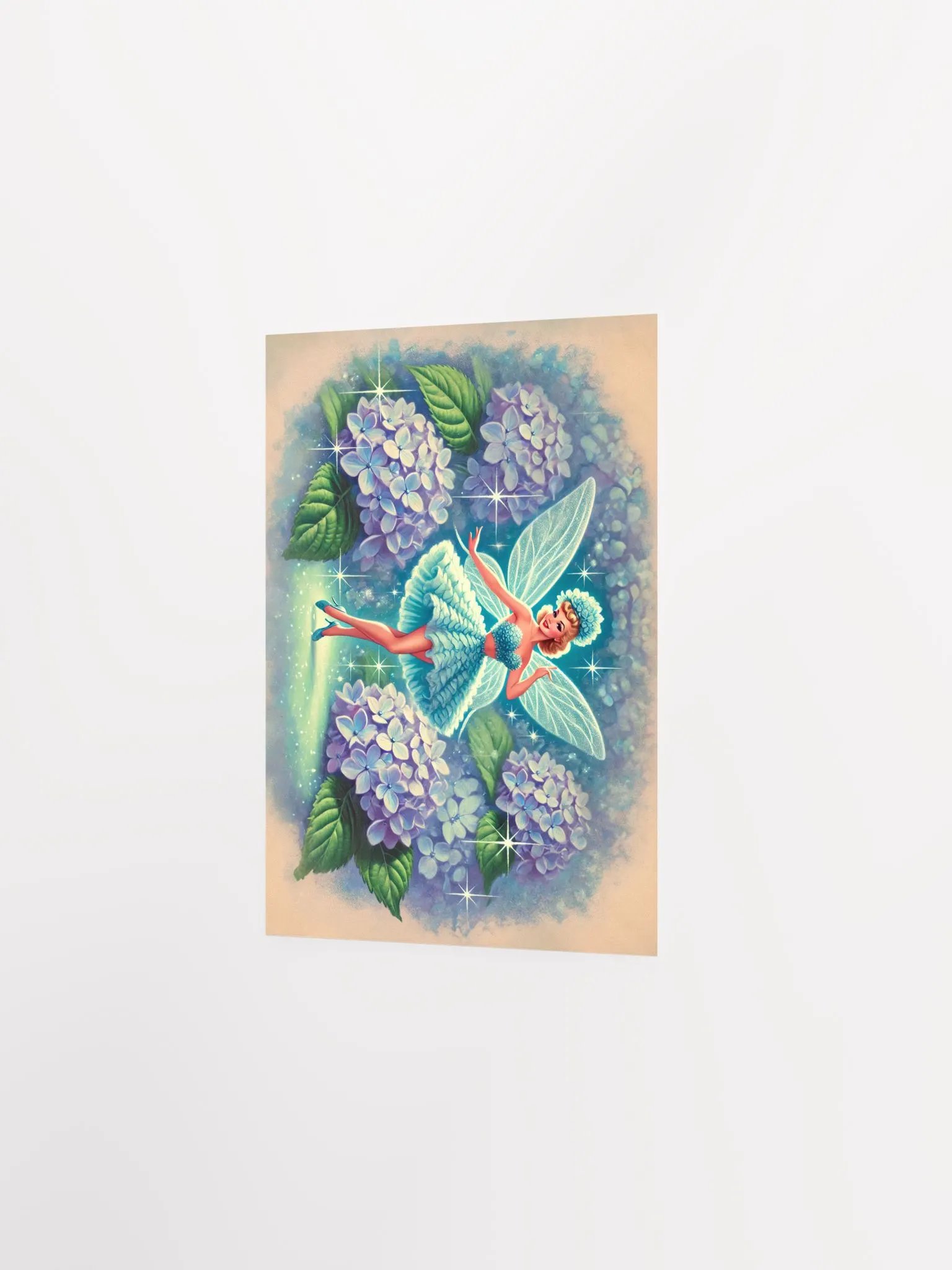 Blue Hydrangea Fairy Fantasy Poster product image (11)