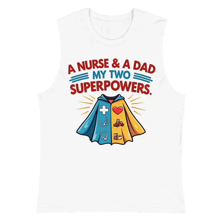 Superhero Nurse & Dad Muscle Tank product image (6)