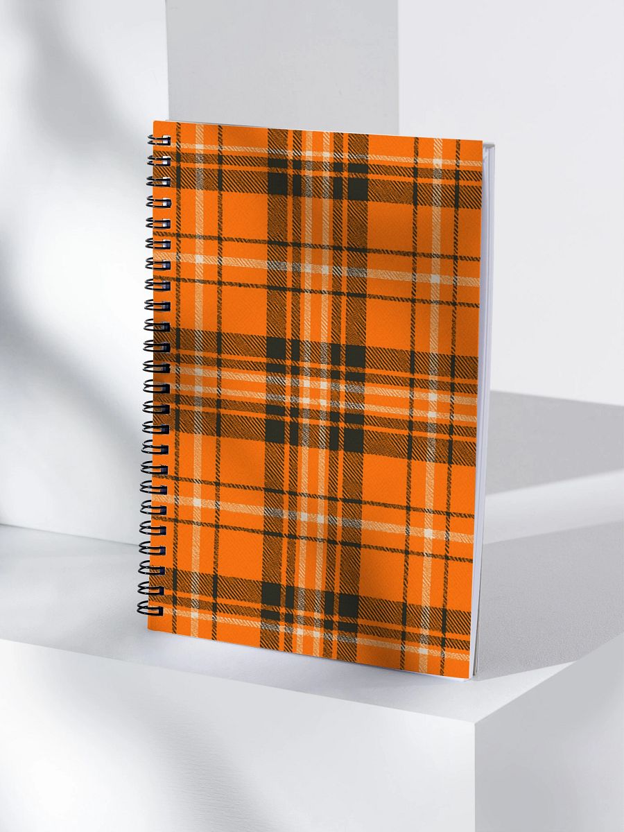 Orange Plaid Spiral Notebook product image (4)