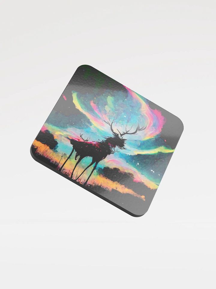 Cosmic Stag Glossed Coaster product image (1)