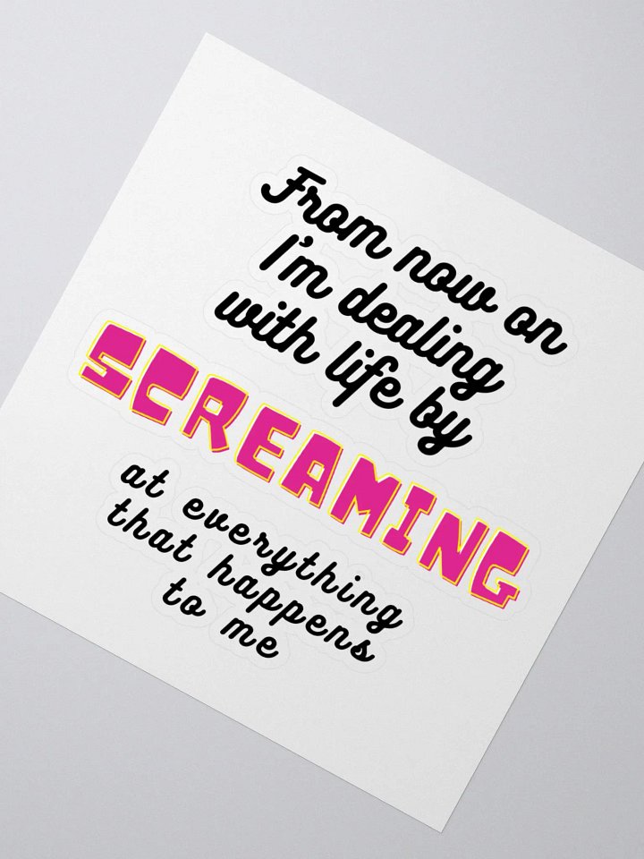 Screaming Text Sticker Without Cockatoo product image (1)