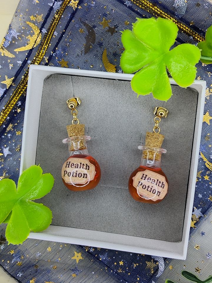 Health Potion earrings product image (2)