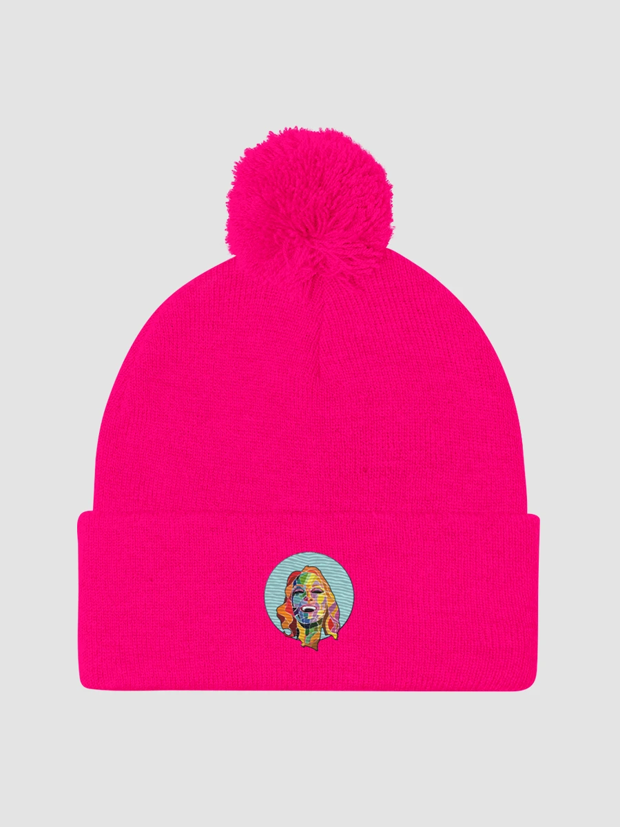 Pom-Pom Knit Beanie with UNLIMITED Colour Embroidery 🪡🧵 product image (3)