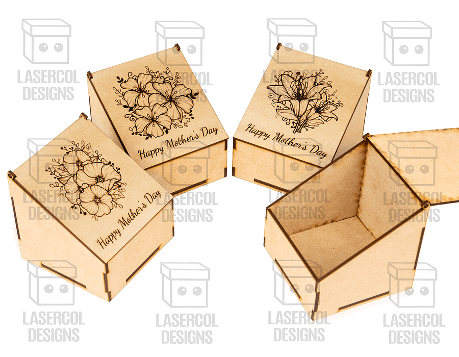 Mother's Day Gift Boxes (2 Sizes, 4 Styles) - Laser Cut Files product image (10)