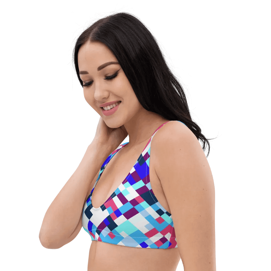 Colorful Mosaic Pattern Design Padded Bikini Top - v1 product image (5)