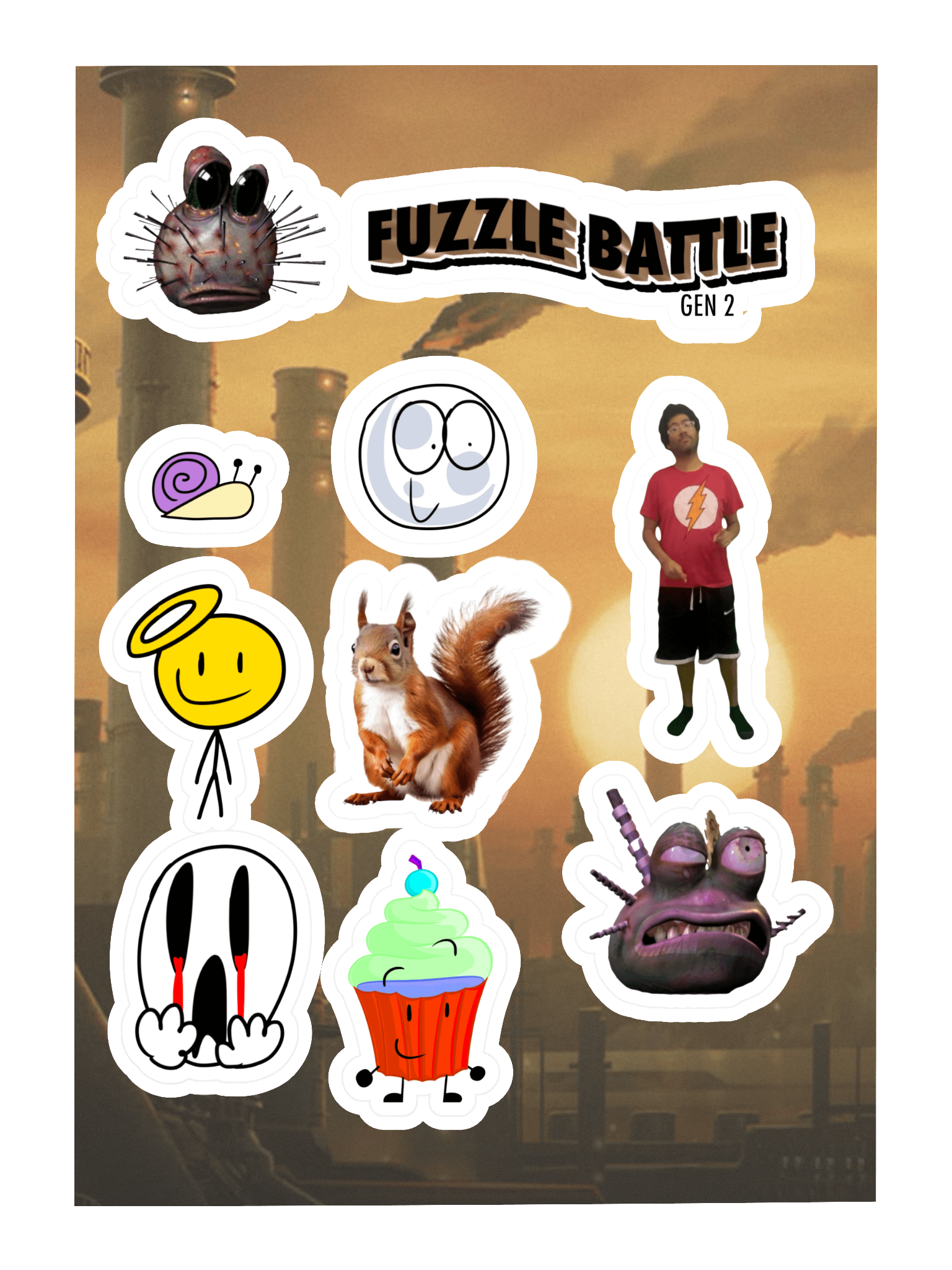 Fuzzle Battle Gen 2 Sticker Sheet product image (3)