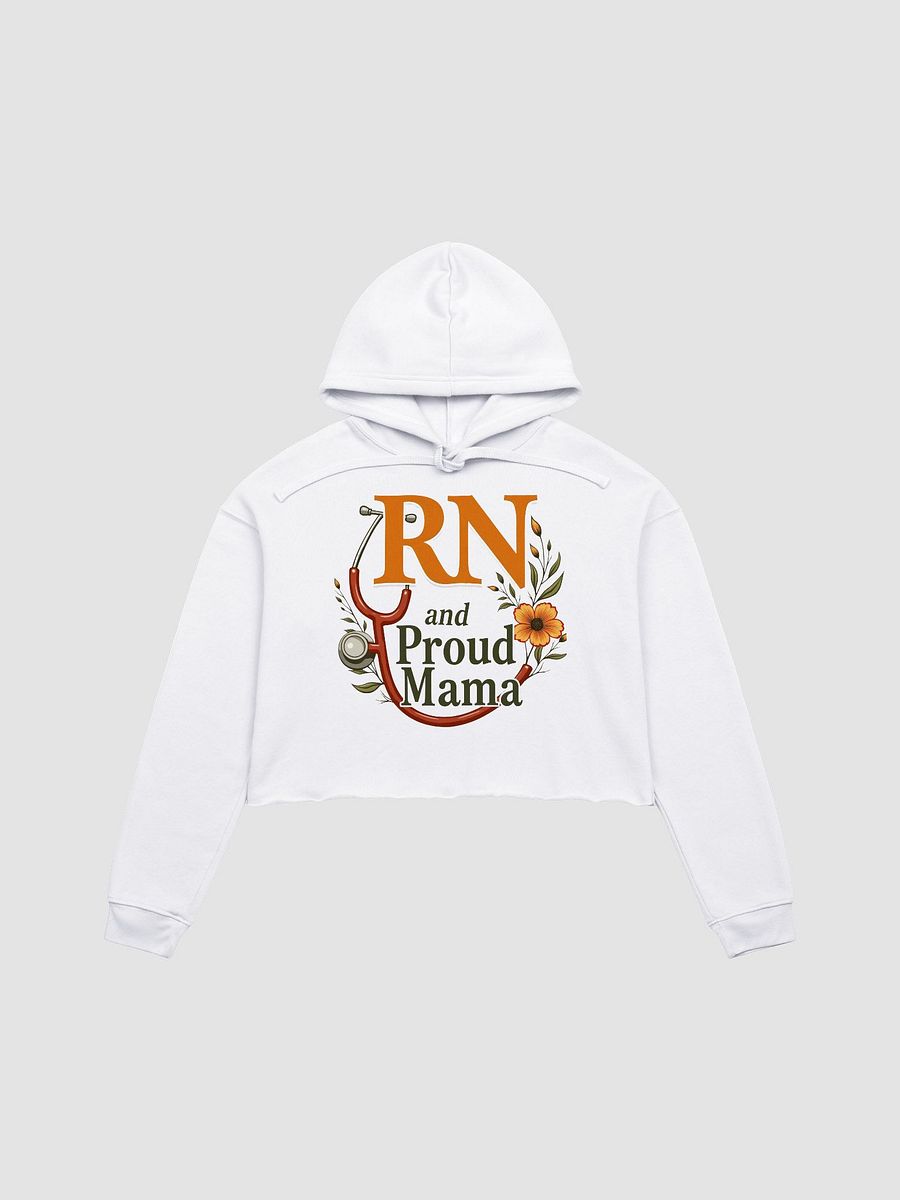 Proud Mama RN Floral Crop Hoodie product image (3)