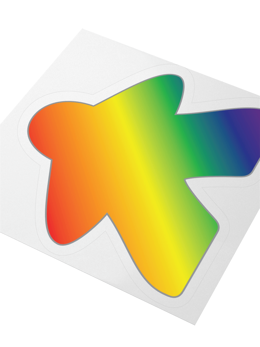 Rainbow Pride Gradient Meeple Sticker product image (8)