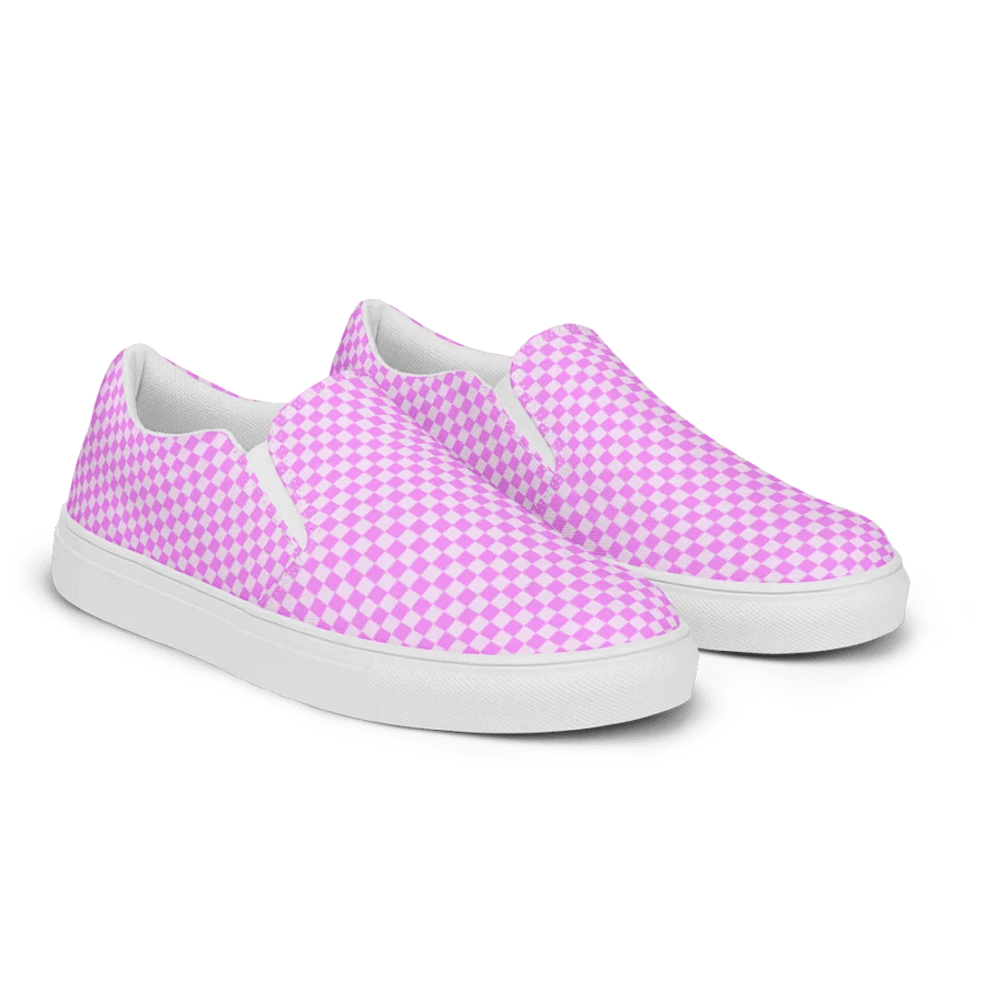 Pink Checkered Mens Slip Ons n. 29 product image (1)