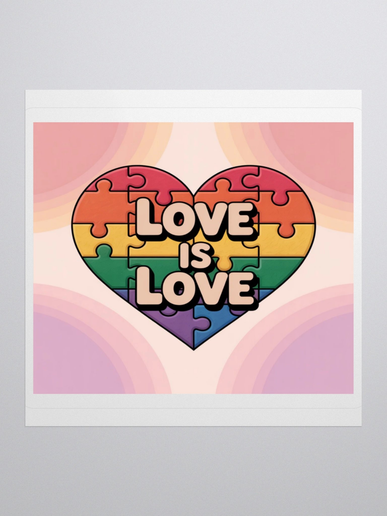Exclusive "Love is Love" Rainbow Pride Sticker by TDS Music - Celebrate Inclusivity product image (1)