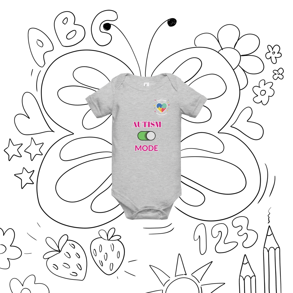 Autism Mode Puzzle Heart Baby Onesie product image (8)