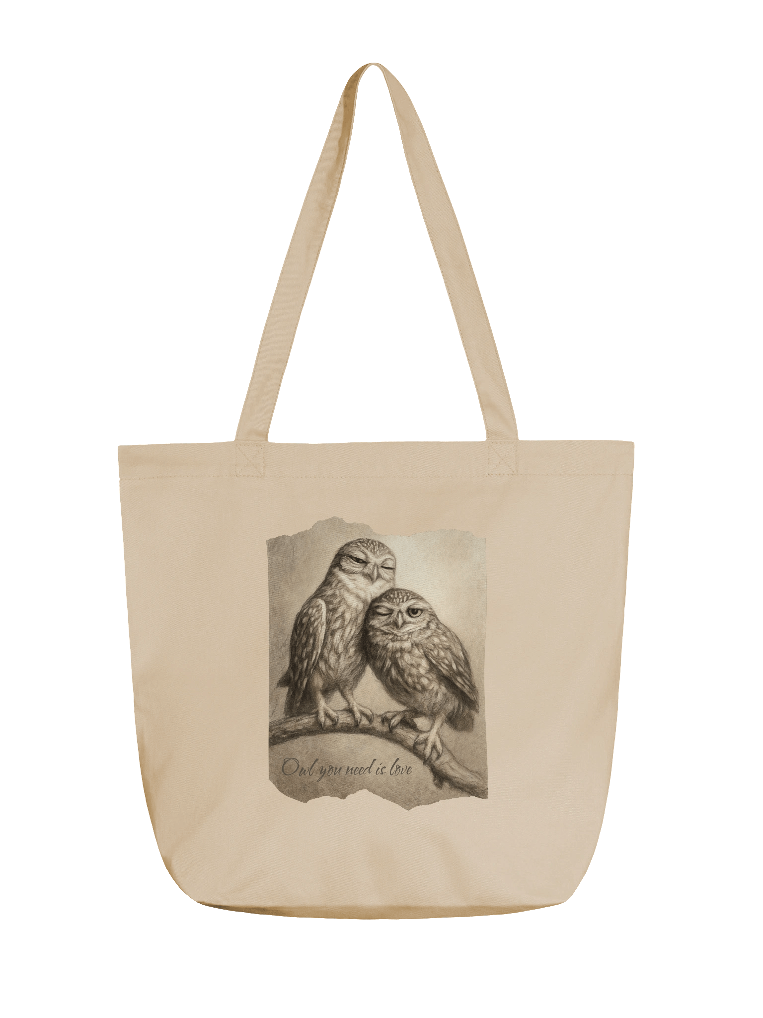 Eco-friendly tote bag: Owl Love product image (1)