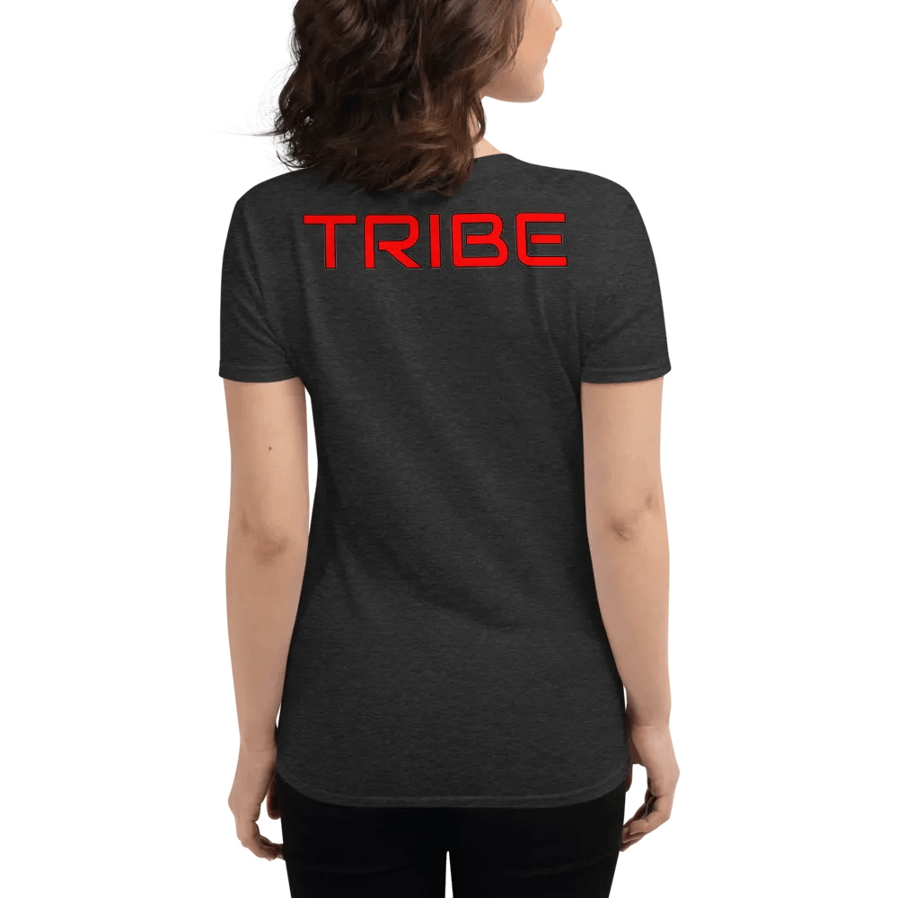 Women's CRT Paint Splatter Front | Red Tribe Back Print Gildan Middleweight T-Shirt product image (2)