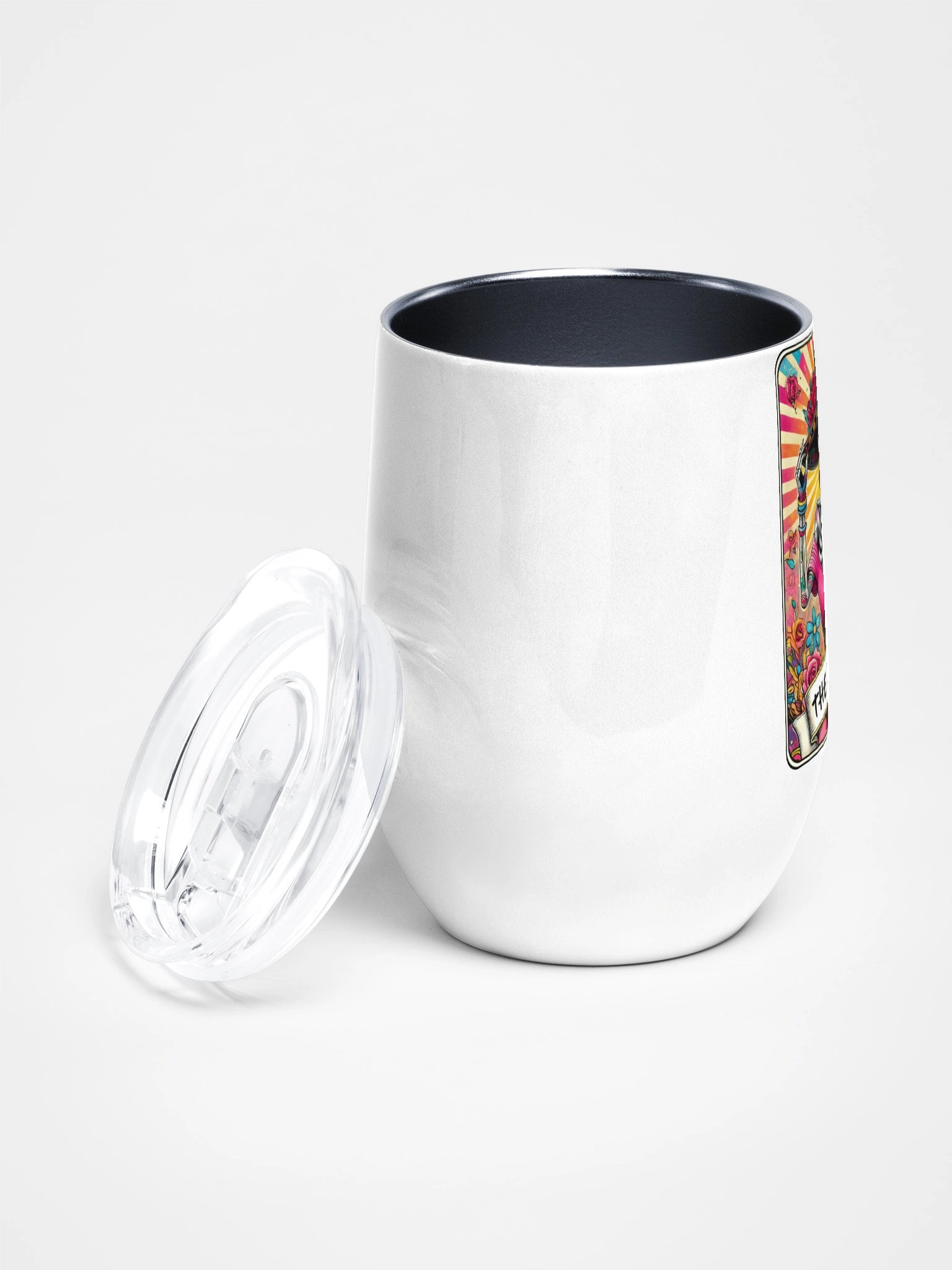 Rose Adorned Skeleton Wine Tumbler product image (2)