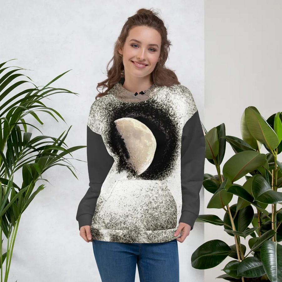 Disintegrating Dust Moon Unisex Pull Over Hoodie product image (5)