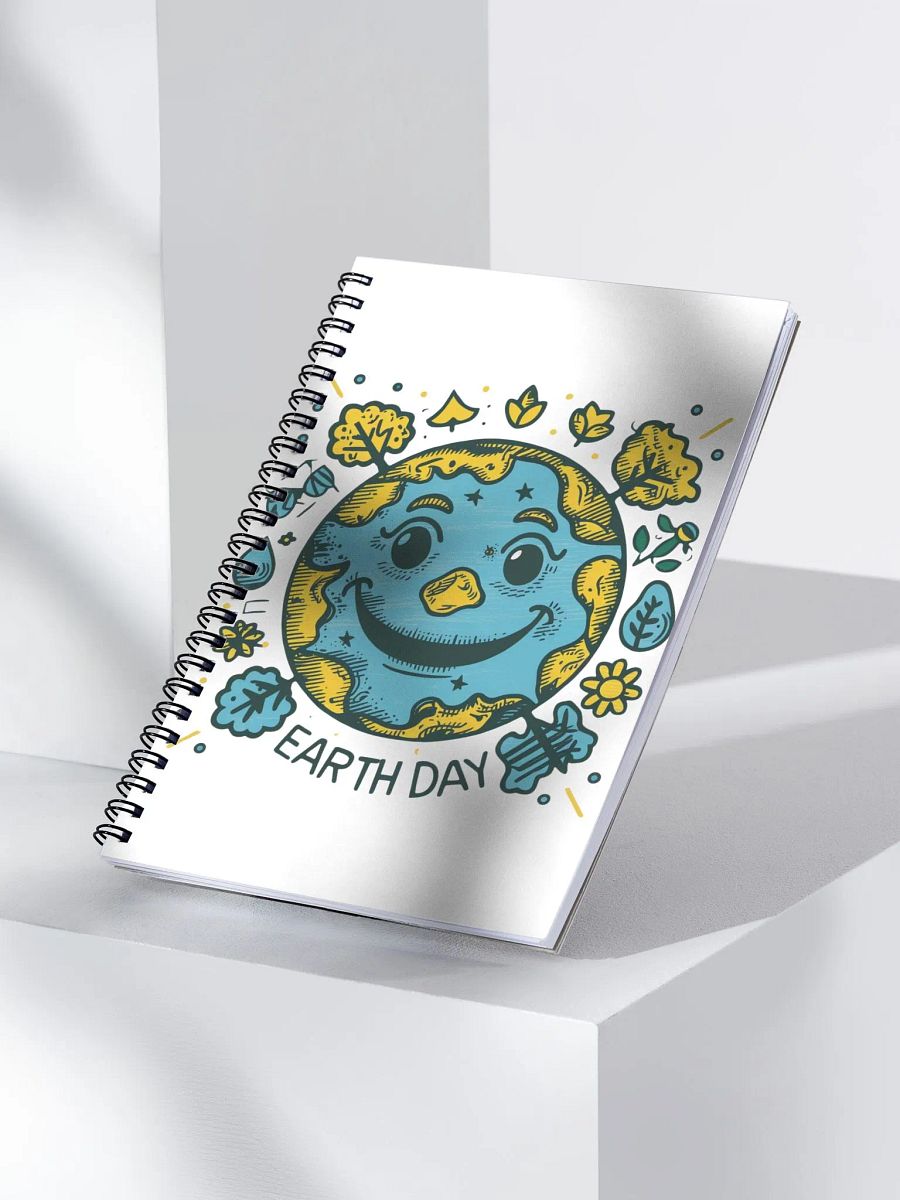 Happy Earth Spiral Notebook product image (3)