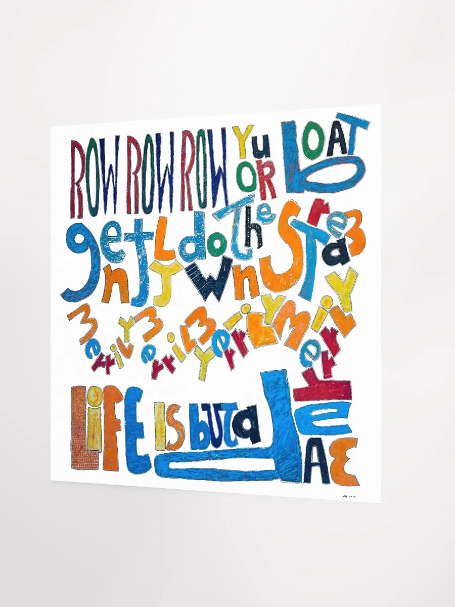 Row Row Row Your Boat Poster (18" x 18") product image (3)