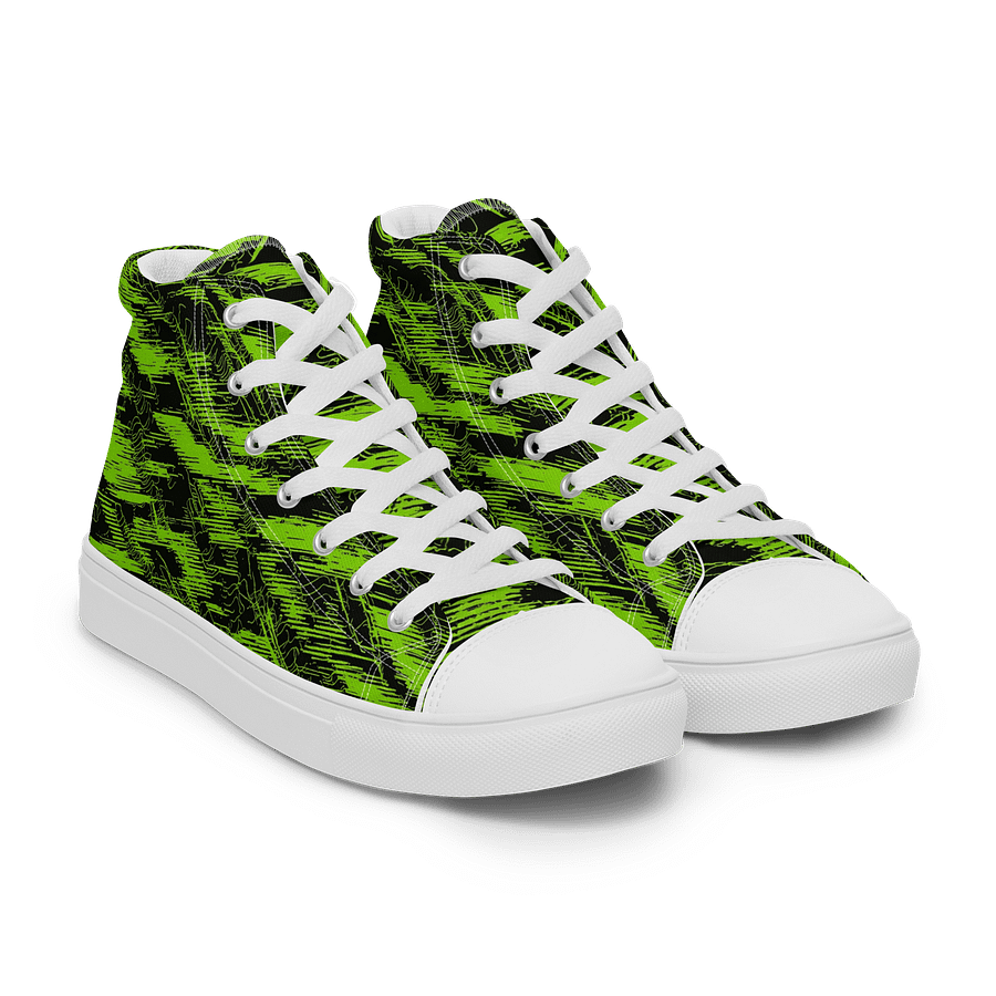 Neon Green Chaos Canvas High Tops product image (8)