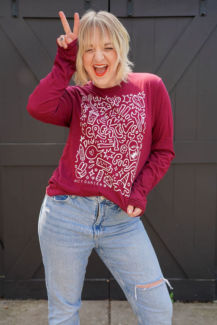 CREATIVE CHAOS LONG SLEEVE - White txt product image (1)