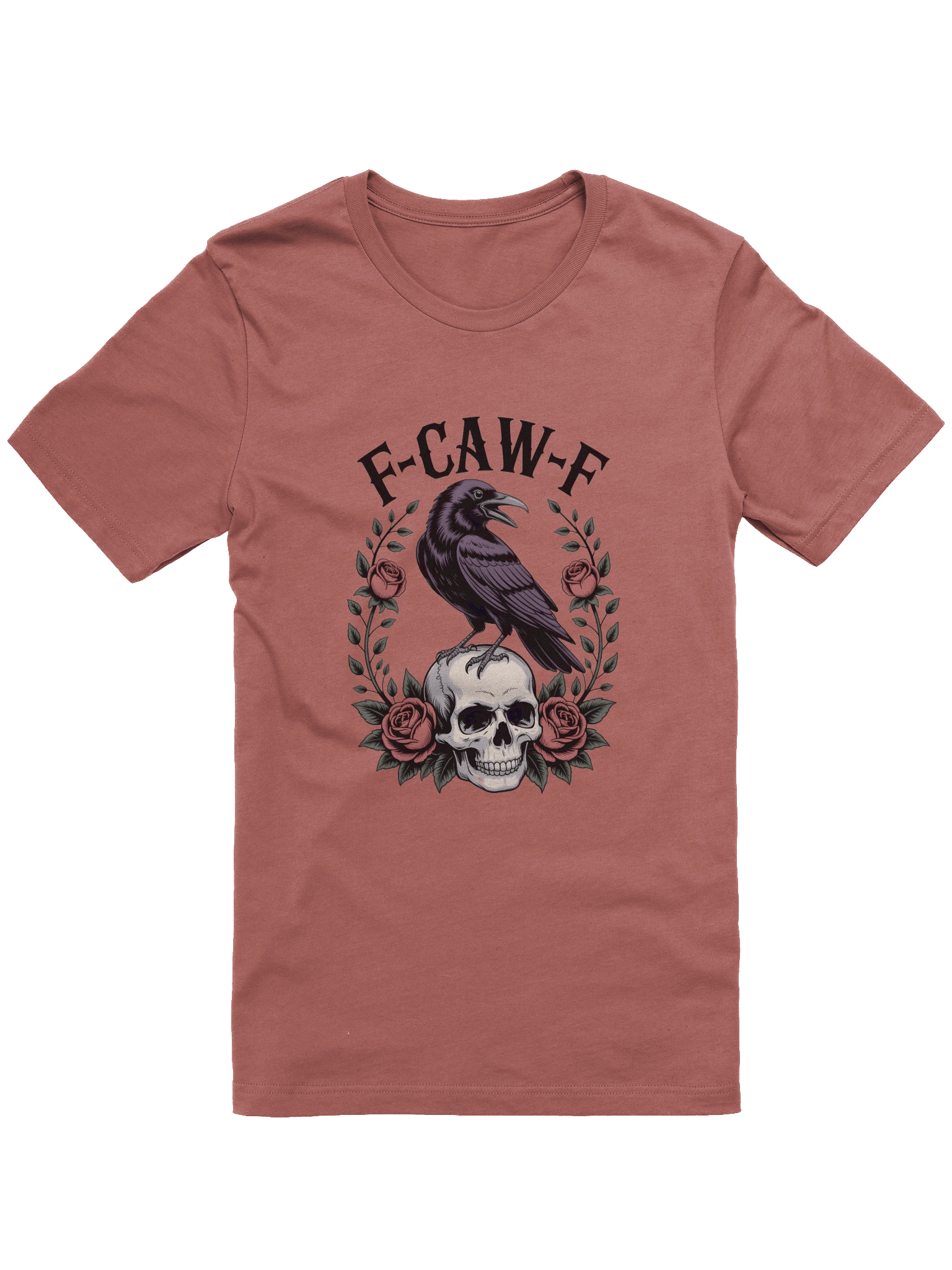 F-Caw-F T-Shirt | F-Caw-F Crow Shirt | Funny Crow T-Shirt | Sarcastic Bird Tee | Gothic Crow Shirt product image (3)