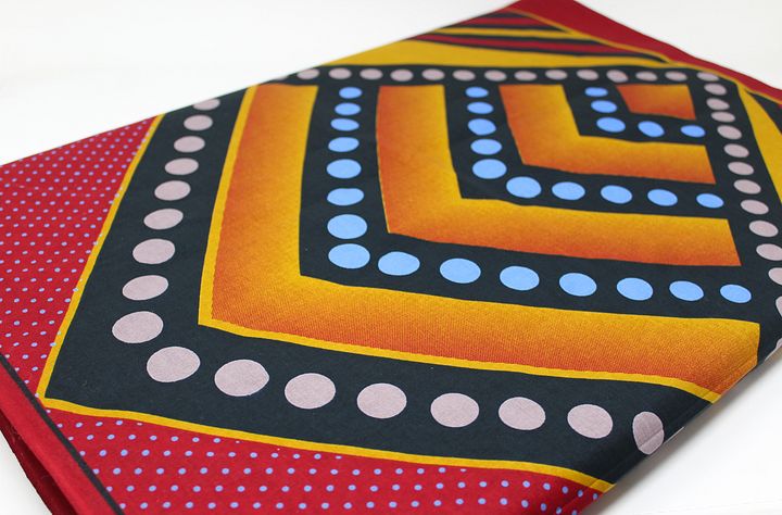 Scampolo Tessuto Wax Print - Design Geometrico - 90 cm x 114 cm - cod.585/B product image (2)