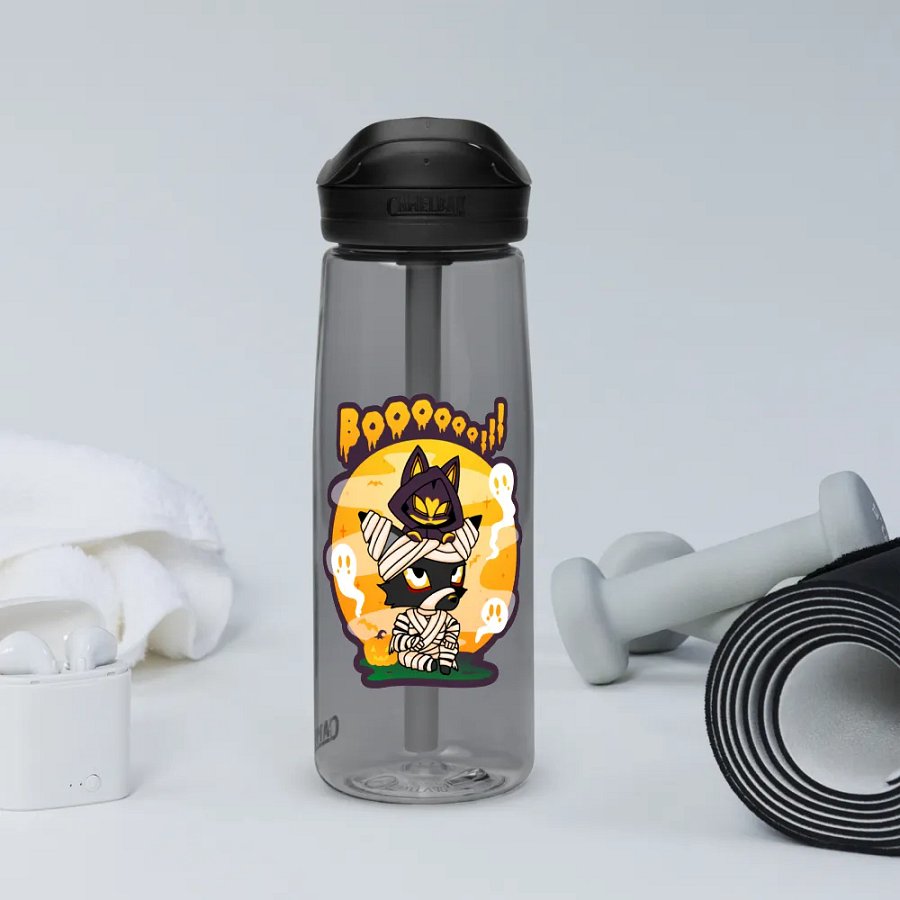 Spooky Mummy Wolf Halloween Water Bottle product image (12)