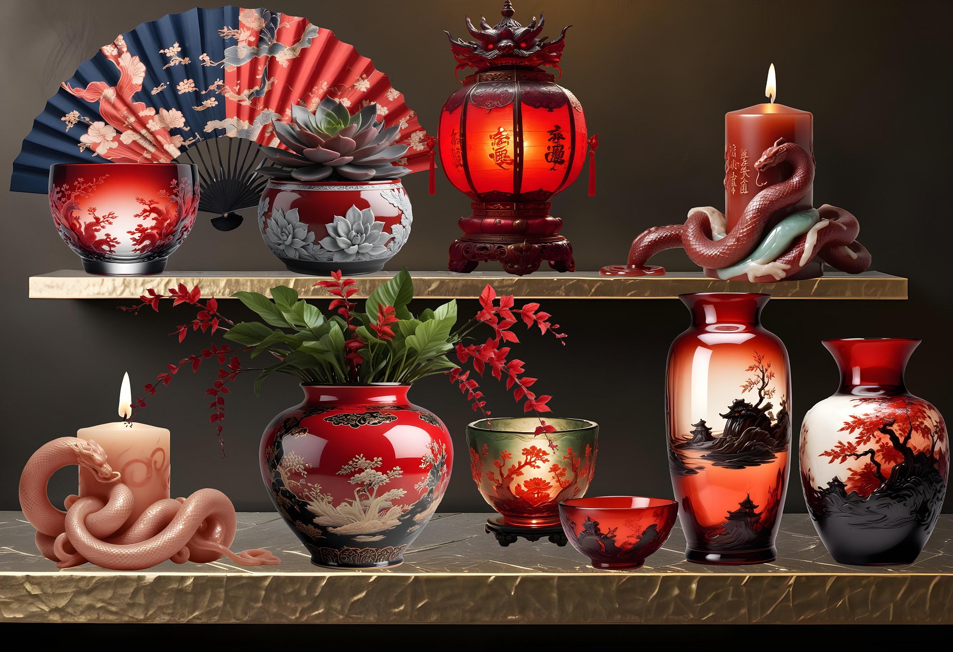 Chinese New Year Pack 9 Objects, PNG and 1 table mockup product image (1)
