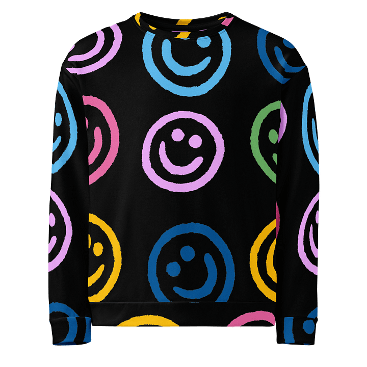 Vibrant Smiley Faces Recycled Sweatshirt product image (1)