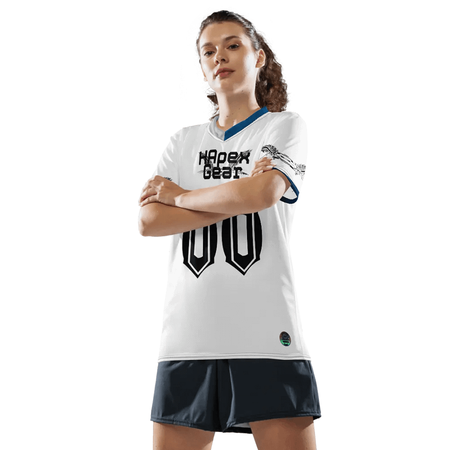 Cuban - White - Recycled Unisex Sports Jersey - Black HApex Gear Black Logo product image (10)