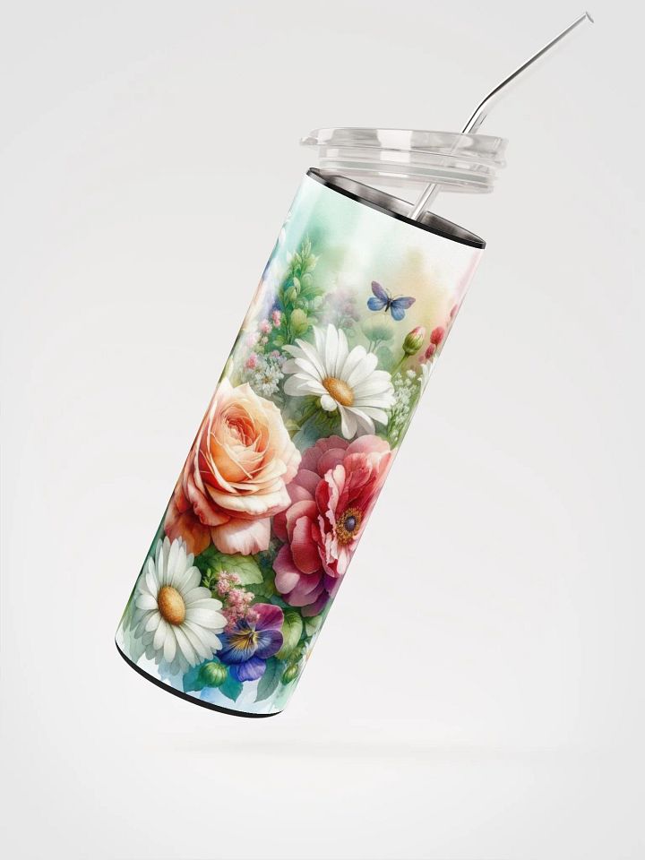 Watercolor Blooms Tumbler: Sip and Paint Your Day with Floral Splendor! product image (2)