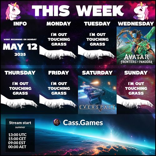 Barely streaming this week as there's things I need to do in real life. Heavy birthday stream week next week! Hope to see you...
