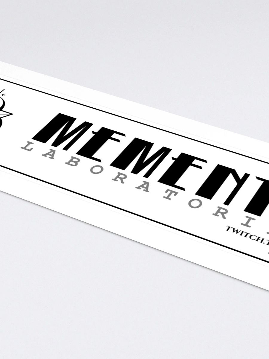 Memento Laboratories Logo [White] Bumper Sticker product image (4)