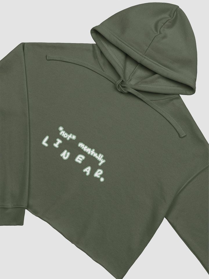 *not* mentally linear (lined design, #96B697) fleece cropped hoodie product image (13)