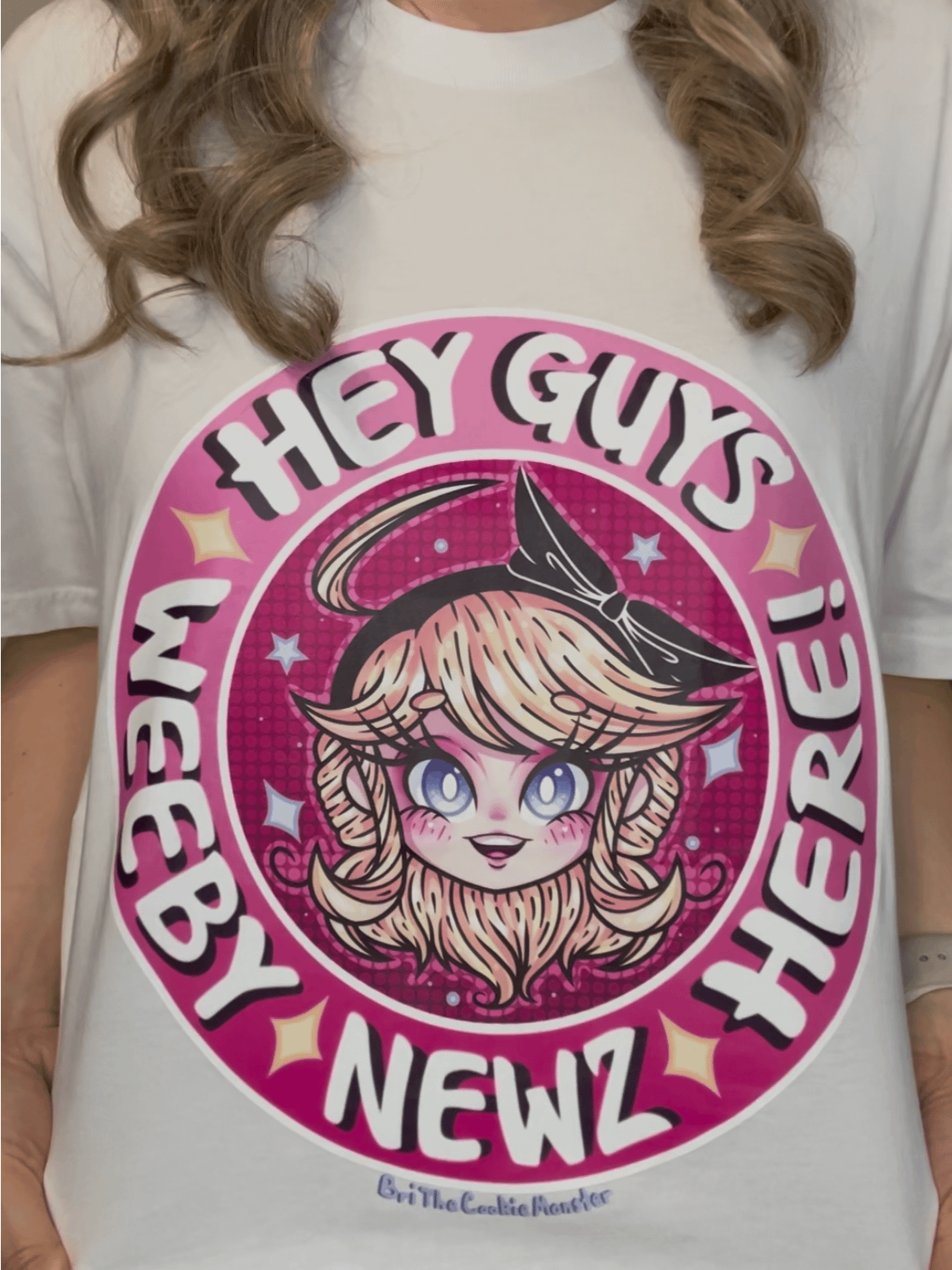 “Hey Guys” Chibi Weeby Cotton T-Shirt product image (2)