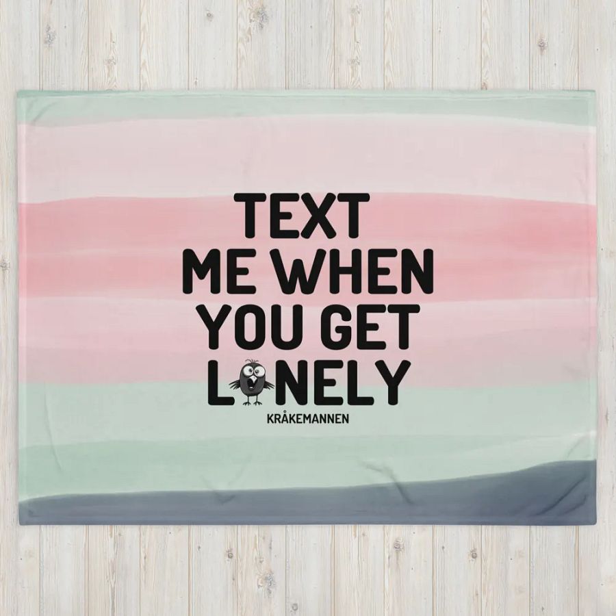 Throw Blanket 🩷 Text me when you get lonely (153 × 203 cm) product image (4)