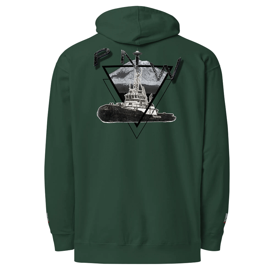 Triangle-Mt Raine- PNW Millennium Tug - Twin Anchor Front & sleeves (embroidered) product image (1)