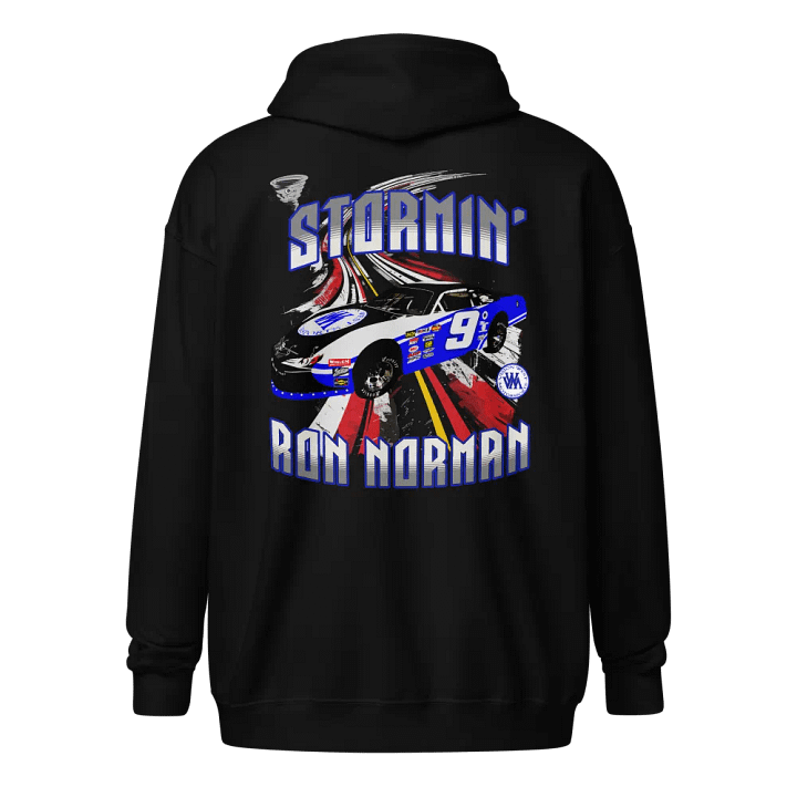 Stormin Ron Norman #9 team/crew design Full Zip Hoodie front logo/full back print product image (1)