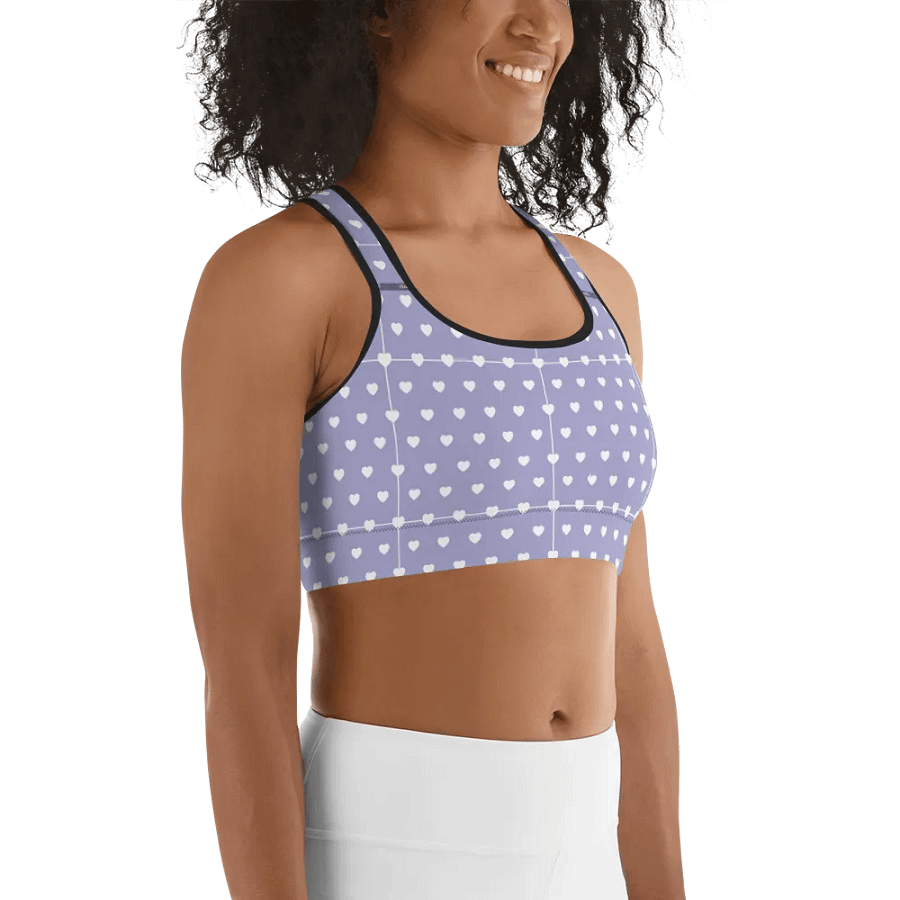 Pastel Heart Seamless Pattern Sports Bra - V14 product image (5)