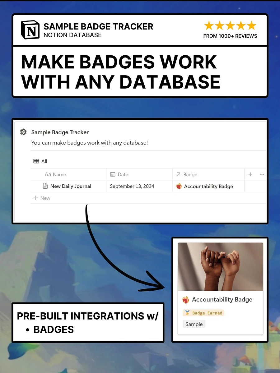 Achievement Tracker (Badges) Notion Template product image (3)