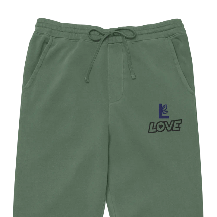 Leafy Letter L Pigment Dyed Joggers product image (1)