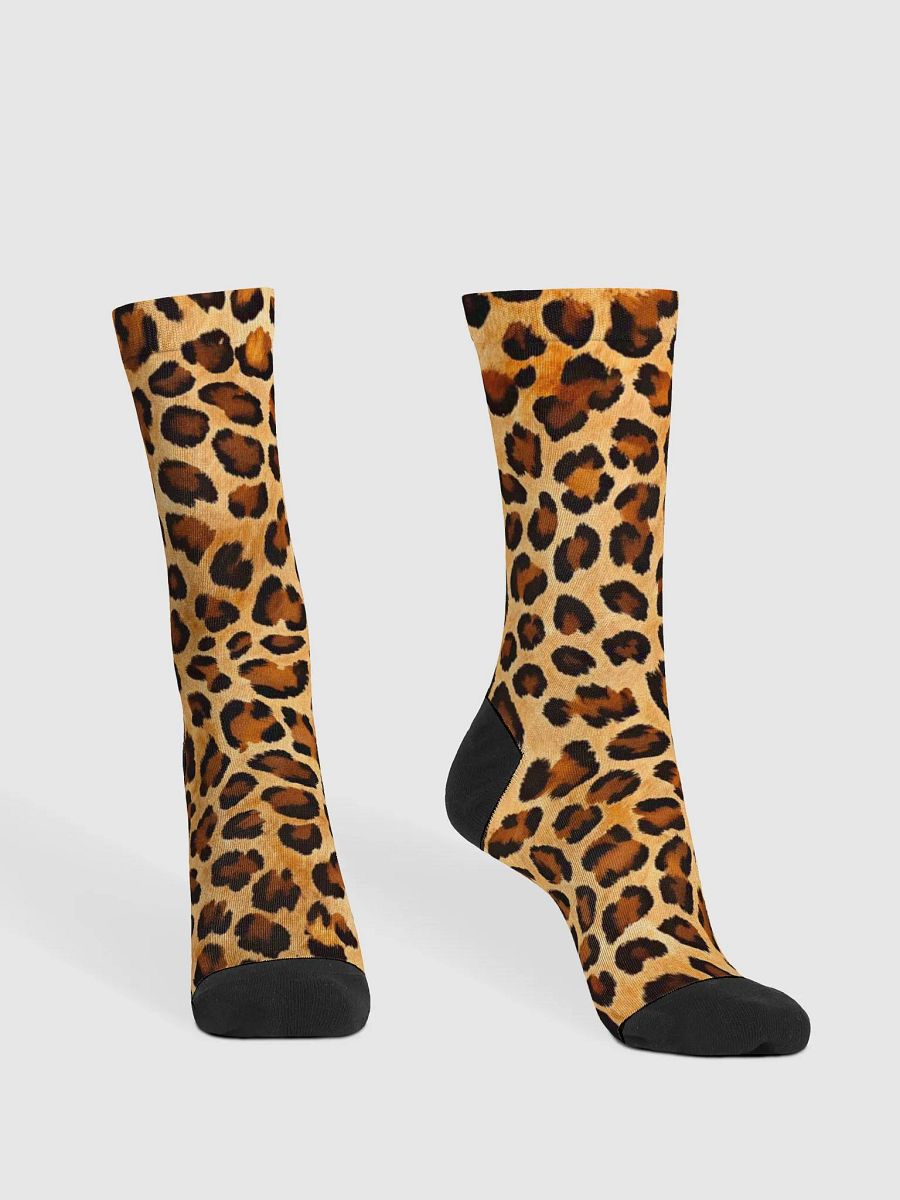 Leopard Luxe Sustainable Crew Socks product image (3)