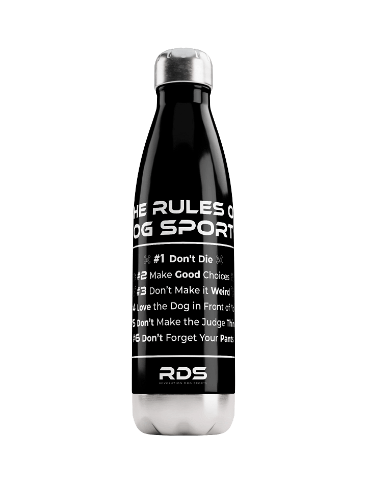 The Rules of Dog Sports Water Bottle product image (1)