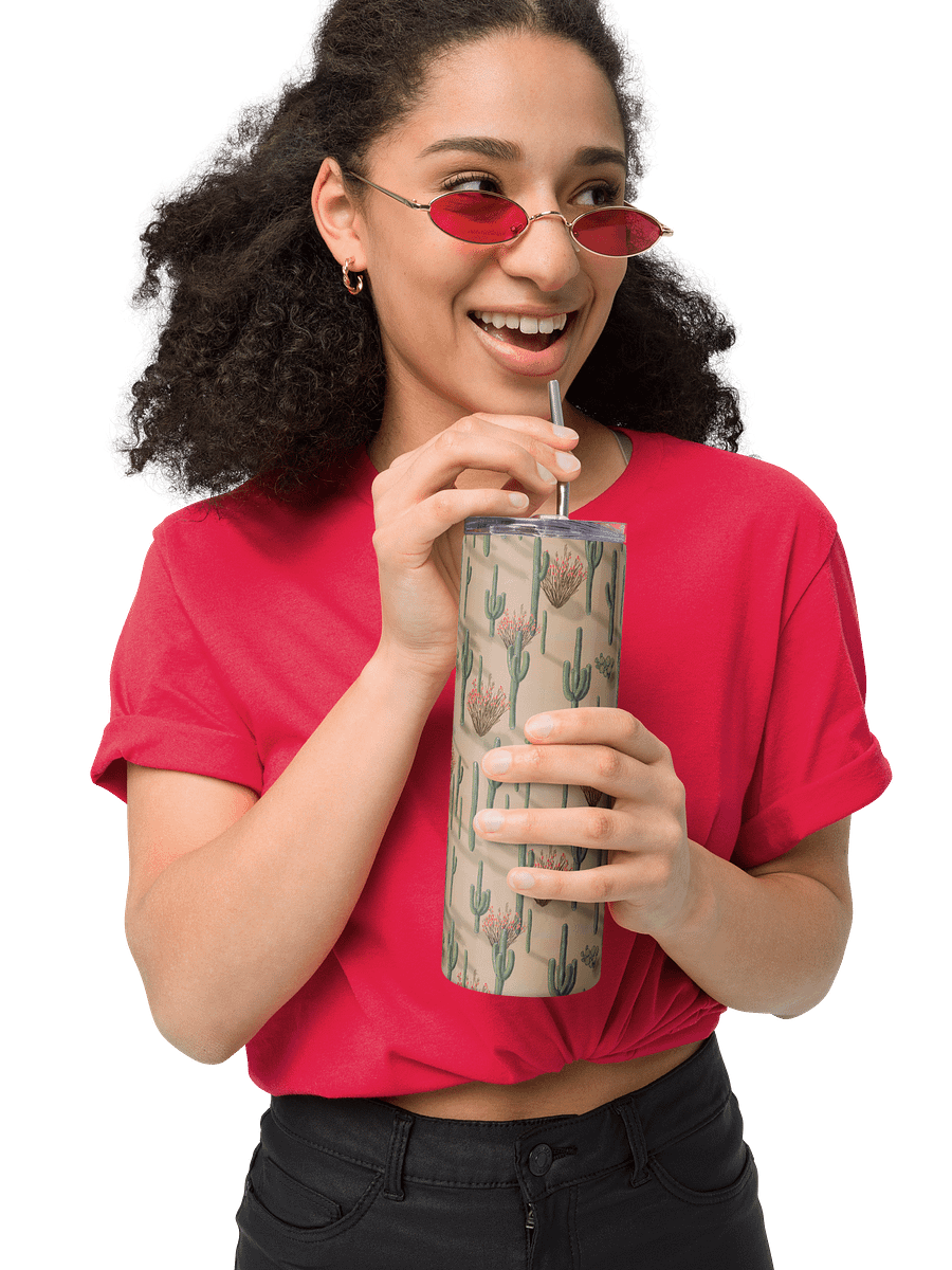 Saguaros of the Sonoran Desert Stainless Steel Tumbler with Straw product image (7)
