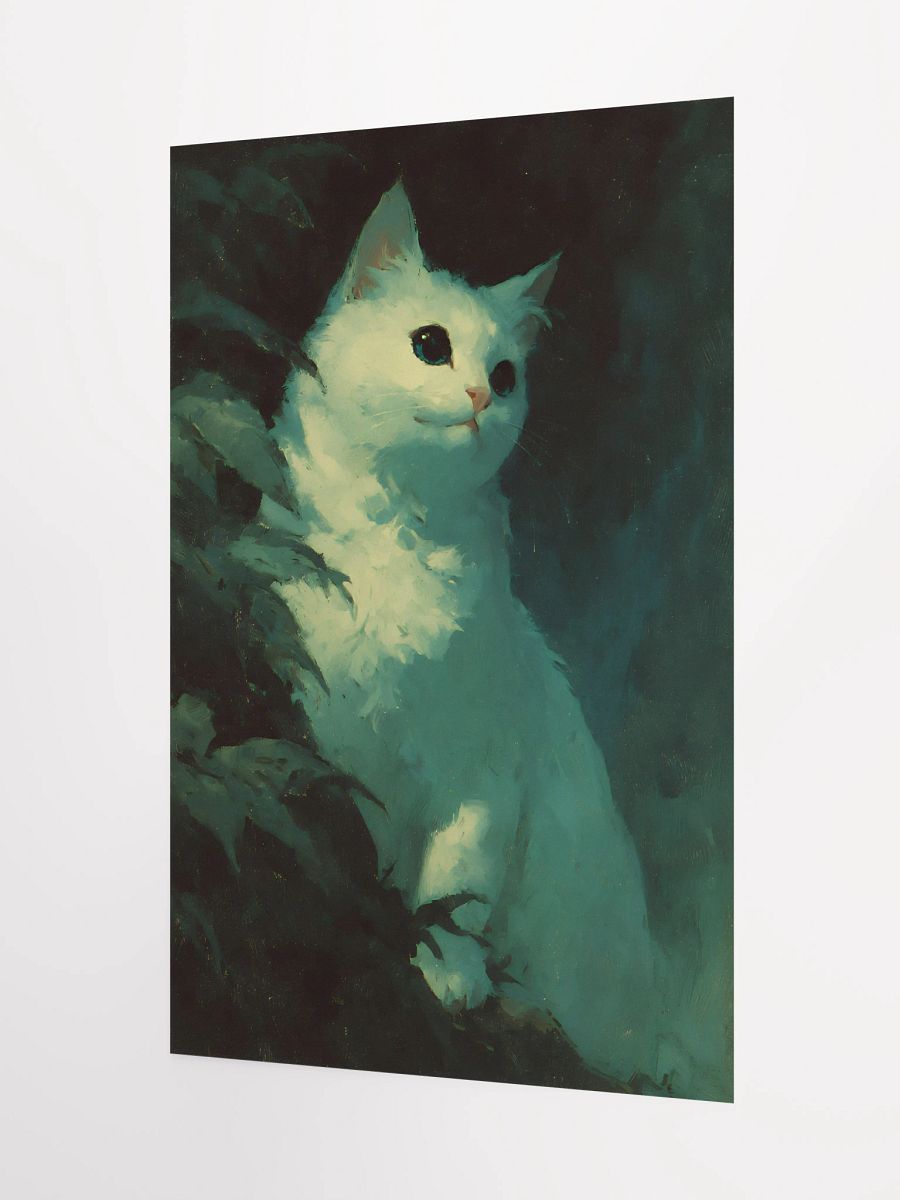 Mystical White Cat Matte Poster product image (6)