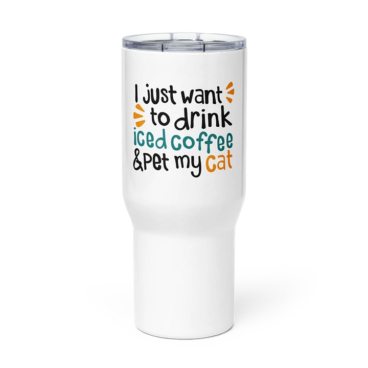 Iced Coffee & Cat - Travel Mug With a Handle product image (1)