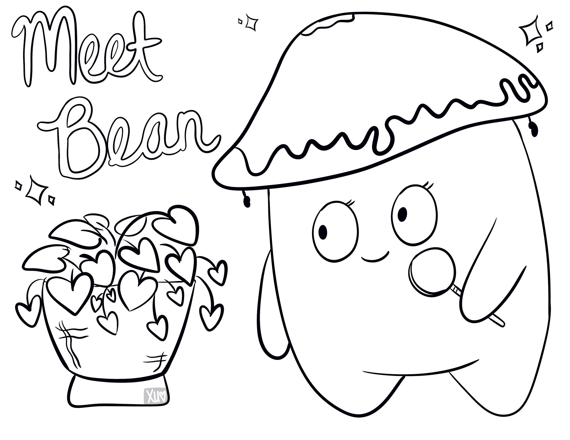 Meet Bean Coloring Page product image (2)